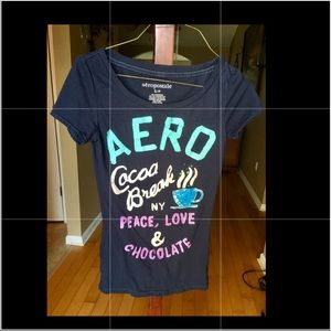 Aeropostale Navy Blue Short Sleeve Shirt